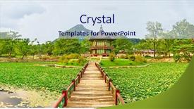  Presentation with korea - Slide deck having gyeongbokgung palace seoul south korea background and a sky blue colored foreground