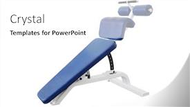  Presentation with gym - Slides consisting of gym-apparatus-in-a-gym background and a white colored foreground