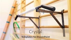  Presentation with gym - PPT layouts consisting of gym-apparatus-in-a-gym background and a lemonade colored foreground