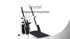  Presentation with gym - Slides having gym-apparatus-in-gym-hall background and a white colored foreground