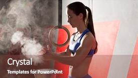  Presentation with magnesium - Theme having gym chalk magnesium carbonate hands background and a tawny brown colored foreground