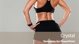 Presentation with healthy - Theme featuring gym clothes - back view cropped image background and a coral colored foreground