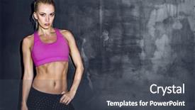  Presentation with sophisticated lifestyle - Slide set featuring gym clothes - fitness lifestyle portrait caucasian model background and a dark gray colored foreground