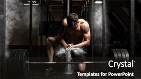  Presentation with workout - Amazing slide deck having gym focus on dust backdrop and a wine colored foreground