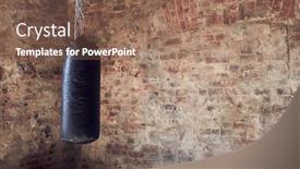  Presentation with gym - Presentation theme consisting of gym-in-loft-style-close background and a violet colored foreground