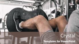  Presentation with press - Slides enhanced with gym-leg-press-machine-fit background and a violet colored foreground