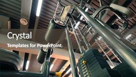  Presentation with brain gym - PPT theme enhanced with gym machine medium traction background and a dark gray colored foreground