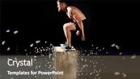  Presentation with gym - Amazing slides having gym male with naked torso backdrop and a violet colored foreground