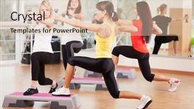  Presentation with group training - Presentation theme with group training in a gym background and a lemonade colored foreground