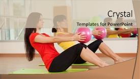  Presentation with crossfit fitness trx training exercises - Amazing PPT theme having touch rugby - young american football player backdrop and a sky blue colored foreground