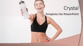  Presentation with water sports - Audience pleasing PPT layouts consisting of gym opening - portrait of a happy smiling backdrop and a lemonade colored foreground