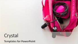  Presentation with healthy lifestyle - Audience pleasing PPT layouts consisting of gym opening - sport fitness healthy lifestyle backdrop and a sky blue colored foreground