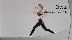  Presentation with fitness - Theme featuring gym spa - photo of pretty young fitness background and a light gray colored foreground