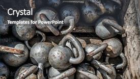  Presentation with weightlifting - PPT theme featuring gym texture of steel free background and a dark gray colored foreground