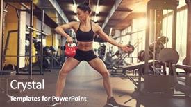  Presentation with weight - Theme having gym using kettle bell background and a coral colored foreground