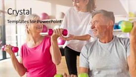  Presentation with personal training - PPT layouts having gym with a personal background and a coral colored foreground
