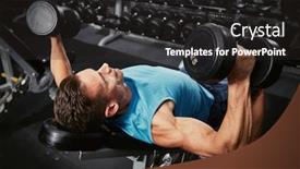  Presentation with workout - Cool new slides with gym-workout backdrop and a dark gray colored foreground