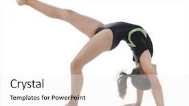  Presentation with elementary - PPT layouts enhanced with gymnastics girl - side view of an elementary background and a white colored foreground