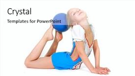  Presentation with gymnastics - Audience pleasing PPT layouts consisting of gymnist - young girl doing gymnastics backdrop and a white colored foreground