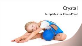  Presentation with gymnastics - Cool new presentation with gymnist - young girl doing gymnastics backdrop and a white colored foreground