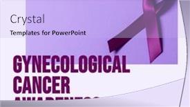  Presentation with health promotion - Presentation theme consisting of gynecological-cancer-awareness-month-text background and a light blue colored foreground
