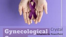  Presentation with health promotion - Presentation design with gynecological-cancer-awareness-month-text background and a light blue colored foreground