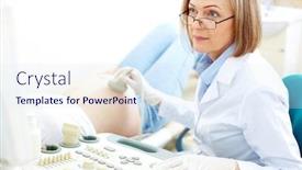  Presentation with gynecologist - Presentation theme enhanced with gynecologist background and a sky blue colored foreground