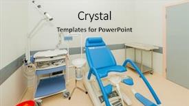  Presentation with obstetrics - Audience pleasing presentation design consisting of gynecology room in the hospital backdrop and a light gray colored foreground