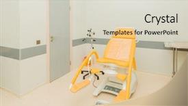  Presentation with obstetrics - Beautiful presentation design featuring gynecology room in the hospital backdrop and a lemonade colored foreground