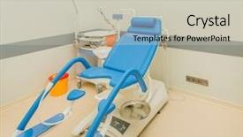  Presentation with gynecology - Slide deck featuring gynecology room in the hospital background and a soft green colored foreground