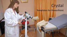  Presentation with obstetrics - Presentation design with gynecology background and a coral colored foreground