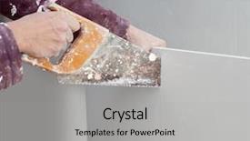  Presentation with lathe cutting tools - Amazing presentation having gypsum - cutting plasterboard plaster hand backdrop and a light gray colored foreground