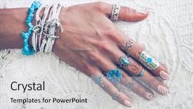  Presentation with summer - Amazing presentation theme having gypsy - closeup of young woman hand backdrop and a light gray colored foreground