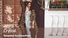  Presentation with feminine - Beautiful theme featuring gypsy - female style feminine fashion model backdrop and a tawny brown colored foreground