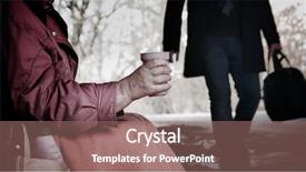  Presentation with homeless - PPT layouts having gypsy asks for charity - homeless background and a coral colored foreground