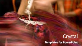  Presentation with philippine traditional dance - Presentation with gypsy dancer with swirling traditional background and a tawny brown colored foreground