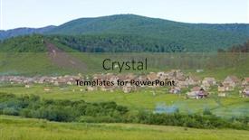  Presentation with village - PPT layouts consisting of gypsy-village-near-krasna-horka background and a  colored foreground