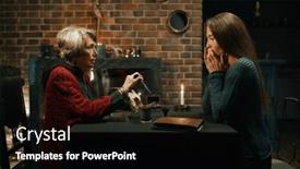  Presentation with tarot - Presentation theme enhanced with gypsy-witch-reading-tarot-cards background and a black colored foreground