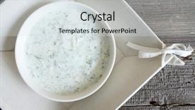  Presentation with cucumbers - Audience pleasing PPT theme consisting of gyros made of strained backdrop and a sky blue colored foreground