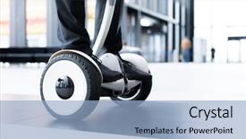  Presentation with lounge - PPT layouts enhanced with gyroscooter - human legs and feet background and a light blue colored foreground