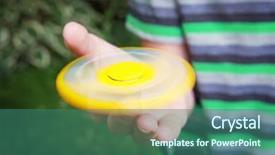  Presentation with motion - Presentation theme featuring image of a fidget spinner background and a ocean colored foreground