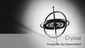  Presentation with spinning - Cool new slides with gyroscope spinning on wire backdrop and a light gray colored foreground