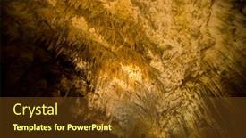  Presentation with cave - Slide set having gyukusendo stalactites cave background and a tawny brown colored foreground