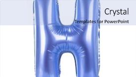  Presentation with balloon - Theme featuring h - blue balloon font part background and a  colored foreground