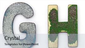  Presentation with letters - PPT layouts with h - g h wooden letters background and a light blue colored foreground
