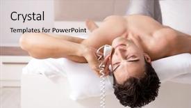  Presentation with sexy - Theme having h - young handsome shirtless guy showing background and a lemonade colored foreground