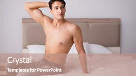  Presentation with sexy - PPT layouts enhanced with h - young handsome shirtless guy showing background and a  colored foreground