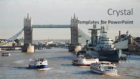  Presentation with england - Amazing presentation theme having h m s belfast moored backdrop and a light gray colored foreground