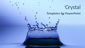  Presentation with blue water - Presentation design enhanced with h20 - blue water splash as abstract background and a sky blue colored foreground