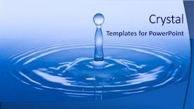  Presentation with splash - Presentation theme consisting of h20 - blue water splash phase 15 background and a sky blue colored foreground